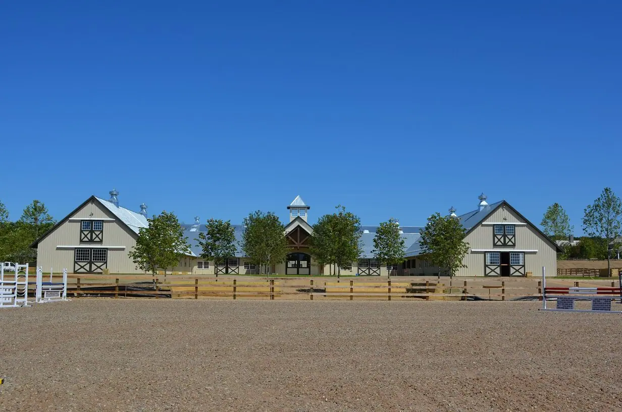 Stable Exterior complete site plan by Old Town Barns