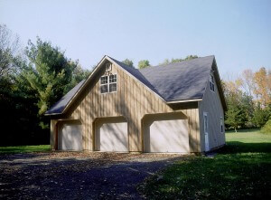 Custom 3 Car Garage by Old Town Barns